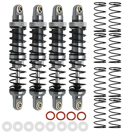 RXZIXYL Metall 70mm 80mm 90mm 100mm 110mm 120mm Stoßdämpfer Öldämpfer für 1/10 RC Crawler Auto Axial SCX10 AXI03007 RBX10 D90 TRX4 (Black 80mm)