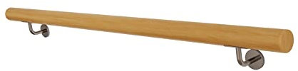 WORDFUN Handlauf Treppe Holz Rund, Wandhandlauf Eingangsgeländer, Treppengeländer des Villa Loft, Einfacher Modestil, Mittlere Dicke, Leicht Zu Greifen, Robust Und Unzerbrechlich