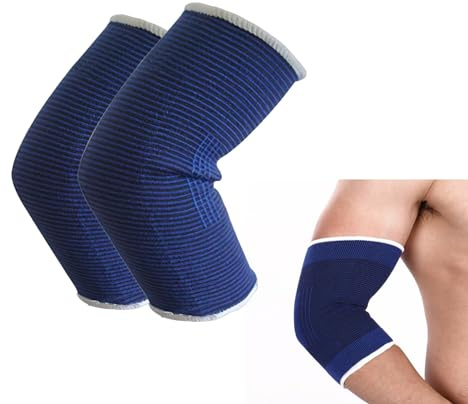 HXLJHALG 2 Stück Ellenbogen-Kompressionsmanschetten für Männer und Frauen, hochelastische Ellenbogenstütze, Ellenbogenbandage, Ellenbogenstützgurt für Sehnenentzündung, Krampfadern, Laufen