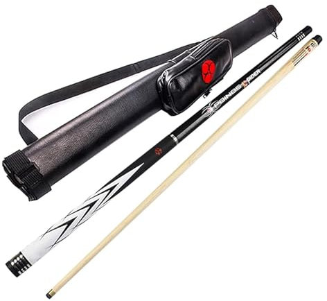 Pool Cue Billard Queue 57 Zoll, 1/2 geteilter Hochleistungs-Pool-Queue-Stick, 19 Unzen Sport-Silikongriff, handgefertigter Snooker-Queue für Erwachsene, 9,5–11,5–13 mm Spitzen WEWYQSJXBXF-4122(Co