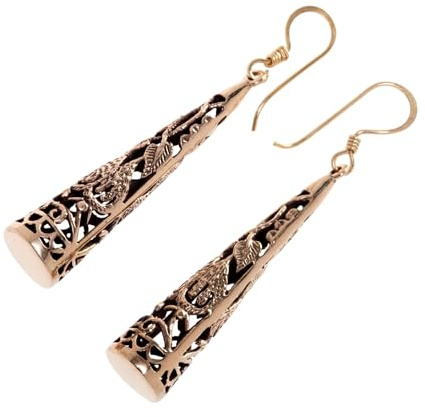 WINDALF Lange Damen Ohrhänger SARINA 5.6 cm Ohrringe Bronze