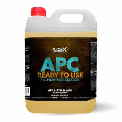 AutoFullCar – APC Limpiador Multiusos FullCarX 5 Litros Listo al Uso, Espuma Activa con Cloruro de Benzalconio, Interior y Exterior, Tapicería, Motor, Llantas, Desinfectante