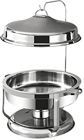 Edelstahl Chafing Dish Buffet Set - Buffet Server und Speisenwärmer für Partys mit Aufhänger, Wasserschalen & Lebensmittelpfannen