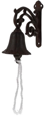 ARTIBETTER 1 Set Cast Iron Doorbell Dinner Bells for Inside Antique Doorbell Entry Door Mettalica Out Door Decor Hanging Wall Bell Wall Mounted Dinner Bell Garden Decor Service Bell Vintage