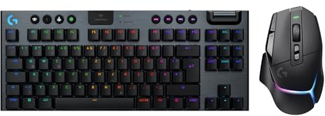 Logitech G G915 X Lightspeed TKL - Flache kabellose Gaming-Tastatur Double-Shot-PBT-Tastenkappen, taktilen GL-Switches, PC/Mac, DEU QWERTZ, 502 X Plus Lightspeed Wireless RGB Gaming Mouse
