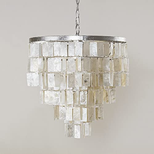 Lampada a sospensione , Lampadario a conchiglia rustico francese Lampada a sospensione con struttura in metallo creativo Campana a V-intage al mare Lampadario sospeso Camera da letto Soggiorno Sala da