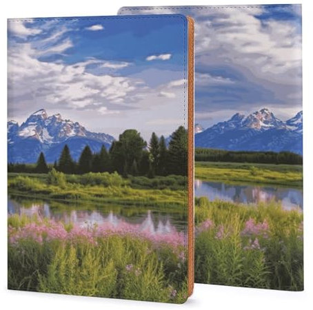 Leder-Notizbuchhülle, robuste Buchumschläge, Grand Teton National Park, bedruckt, wasserdicht, schützt Notizbücher, Bücher und geeignet für Büro und Schule