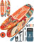 H2OSUP Stand Up Paddling Board Aufblasbar - Extra Breites Paddleboard mit Premium SUP Zubehör, Stabile Aufblasbare Stand Up Paddle Boards für Aller Niveaus (Orange)