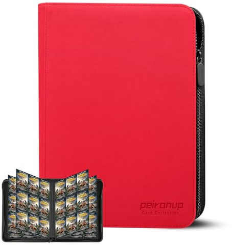 Peiranup Sammelkarten Album 540 Karten - 9 Taschen Karten Sammelalbum | Groß Sammelkartenalben 30 Seiten Pro 18 Pocket,Sammelkarten Heft Ordner Mappe Kompatibilität TCG Yugioh 30 Pcs Seite