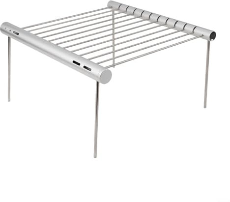 Parrilla de camping ligera de acero inoxidable para barbacoa de carbón, ideal para picnics y viajes