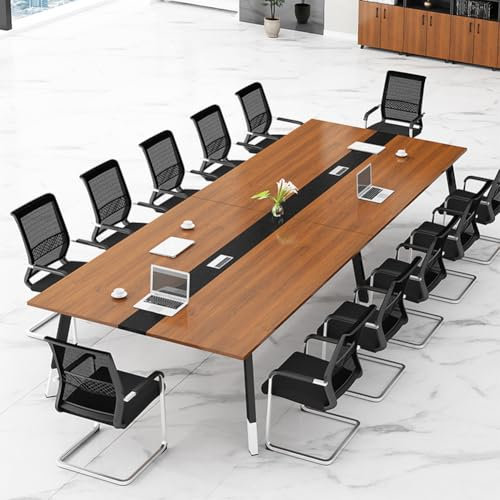 MESCXTY Moderner Konferenztisch mit Stühlen, Büro-Tisch, Meeting-Trainingszimmertisch, Verhandlungstisch (Tisch + Stuhl, 240 x 120 x 75 cm)