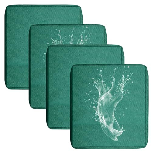 JORTUIO Outdoor Sofa Sitzkissenbezüge, 1/2/4 Stück Wasserdicht Sofabezug mit Reißverschluss, Sofa Überzug Sitzkissen Couch Überzug Abnehmbar Bezüge für Gartenpolster(Hellgrün,50x50x5cm 4pcs)