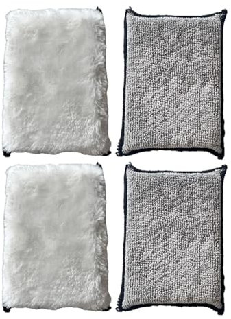4 Pieces Car Washing Sponges For Upholstery Leather Fabric Effective Dirt Removal And Stain Frees Finish On All Surfaces
