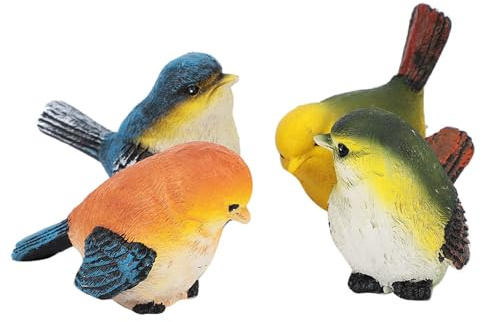 KooingTech 4PCS Resin Vogel Deko, Deko Vögel Gartendeko, Für Gartenhof | Weit Verbreitet Bei Der Einrichtung Von Wohnräumen, In Unternehmen Und Bei Der Hotelausstattung