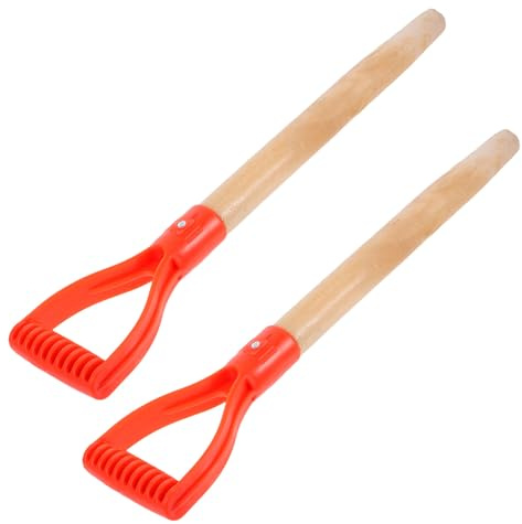 BESPORTBLE 2 Pièces Manche Bois Outil Jardin Replacement Manche Fourche Jardin Bois Fourche Bêchage Forme d