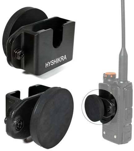 HYSHIKRA Universeller 3-in-1 Magnetischer Wandhalter für Funkgeräte | 7,5 kg Haltekraft, kompatibel mit Baofeng, Quansheng, Motorola, Kenwood und Anderen Handfunkgeräten sowie Mikrofonen