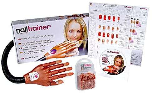 Essential Nails Nail Trainer Practice Hand MADE IN THE UK -INCLUDES 6 Hours of Detailed Nail Art Tuition By An Award Winning Nail Artist.The Genuine Nail Trainer Extensions, Nail Art, Manicure