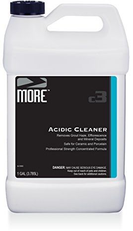 MORE Grout Cleaner for Tile Floors - Acidic Grout Cleaning Solution - Removes Cement-Based Grout Haze, Efflorescence and Mineral Deposits - Gallon 128oz