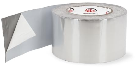 Alfa Butylklebeband alukaschiert 100 mm x 10 m – Für Außen geeignet | Profi-Qualität – Hohe Hitzebeständigkeit – Reißfeste Qualität – Diffusionsdicht – Öl- und wasserfest