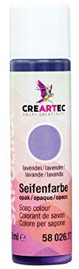 CREARTEC Natürliche Seifenfarbe Opak - Seifenherstellung/Seifenkreationen - Farbe: Lavendel - Inhalt: 10ml - Made in Germany