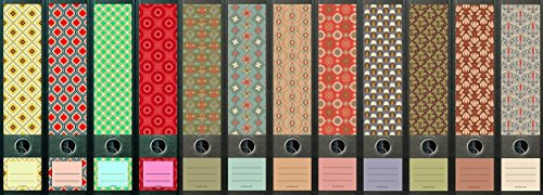 12er Set Ordnerrücken für breite Ordner Pattern Ordner Aufkleber Etiketten Deko 474 321 322