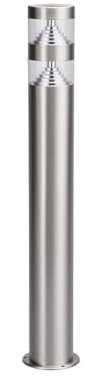 LED Outdoor Lights 'Lanea' (Modern) in Silver Made of Stainless Steel (1 Light Source,) from Lindby | Garden Light, Path Light, Bollard Light, Path lamp, Pillar Light