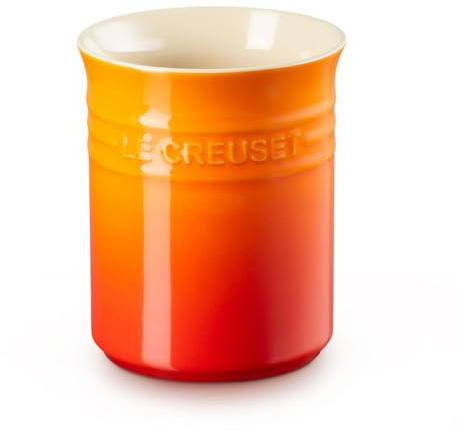 Le Creuset Contenitore spatole in gres vetrificato per Utensili da Cucina, 1.1 Litri, Arancione, 71501110900001