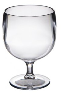 Roltex Set of 12 Unbreakable Reusable Polycarbonate Plastic Stacking Wine Glasses (220ml to Rim Height 10.6cm, Max Diameter 7.6cm) Realistic Alternative to Glass