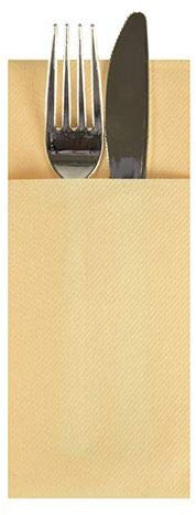 Papstar Bestecktaschen, Airlaid 1/8-Falz 40 cm x 33 cm creme 87908 Serviettentaschen, 500 Stück