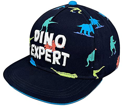 Gifts Treat Kinder Baseball Cap Jungen Basecap Kinder Sonnenhut Hüte Mädchen Sommer Snapback Caps Tier Design Mützen,Drucken Sie Dino 54CM/6-8 Jahre