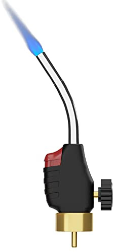 RTMMFG MAPP Propane Torch Gas Torch for Plumbing, Adjustable High Intensity Trigger Start Propane Torch, Flame Torch for Brazing, Machine Maintenance and Barbecue, Gas cylinders not Included