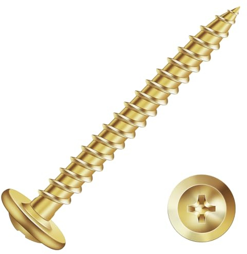 #8 x 1-1/2 Wood Screw 100Pcs Alloy Steel Standard Thread Truss Head Fast Self Tapping by SG TZH