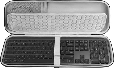 GEEKRIA-Hartschalen-Ersatz, kompatibel mit Logitech MX Keys Advanced Wireless Illuminated Keyboard und Pebble M350, M355, i345, Pebble Wireless Mouse Combo (Dunkelgrau)