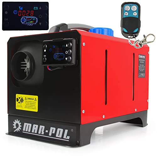 IMJ-Global - Riscaldatore a Gasolio Portatile (12V/230V 8KW) Riscaldatore Diesel Generatore Aria Calda Gasolio per Camper, Tenda, Campeggio, Parcheggio, Dotato di Monitor LCD con Telecomando