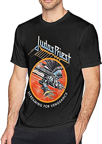 Judas Screaming for Vengeance Priest T-Shirt Black Men Unisex Tee M