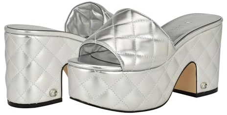 GUESS Dam Yanni klackad sandal, SILVER, 37 EU