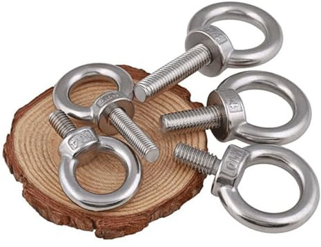 BKEKM ringschrauben Hebeösenmuttern 5 Stück Augenmutter A2 Edelstahl Augenschraube M3 M4 M5 M6 M10 M12m M18 Ringhakenmutter Schraube Pflichtschraube Augenschraube stabil