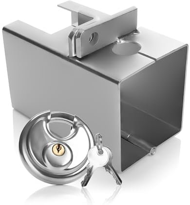 BigDean Anhängerschloss für An- und Abgekoppelte Anhänger – universal Anhänger Schloss für effektiven Diebstahlschutz – hochwertiges Anhäger Schloss Kastenschloss