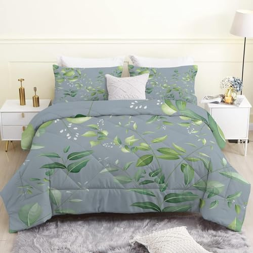 Weiss Bettdecke 135x200 4 Jahreszeiten, Wende Glyzinienblüte Steppdecke Schlafdecke Bettdecke ohne Bezug Waschbar, Weiche Ganzjahresdecke 135x200 mit 2 Kissenbezug 80x80 cm