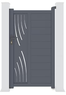 Casanoov Portillon 1m VELETA H.180cm aluminium gris