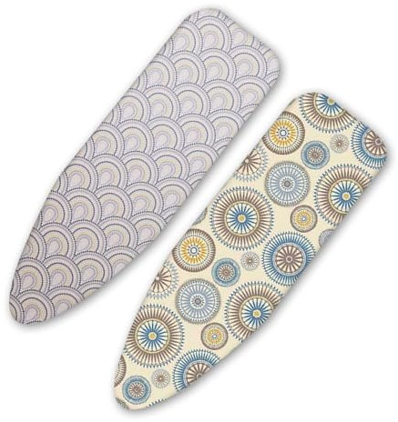 GFYHTN Copriasse da Stiro di Ricambio in Cotone 33X97cm, Termoriflettente Copriasse da Stiro, Regolabile Facile Installare Copriasse da Stiro Universale(Natural)