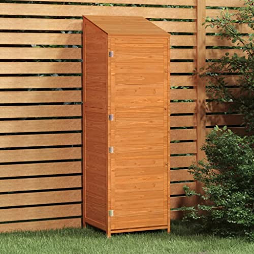 Furniture Select-Caseta de jardín marrón 55 x 52 x 174,5 cm, madera maciza de abeto