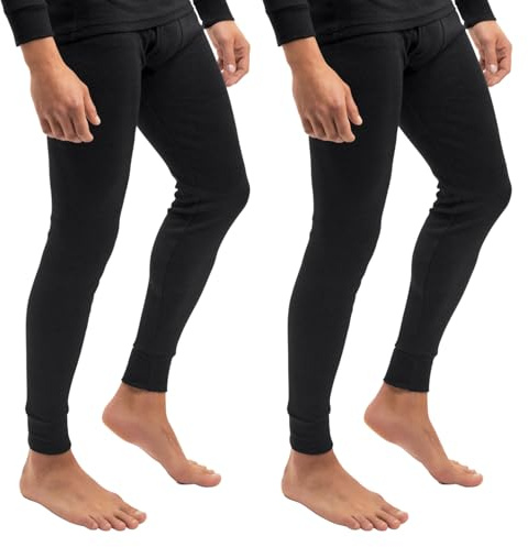 Celodoro 2er Pack Herren Ski- und Thermounterhose Light - Schwarz 4XL