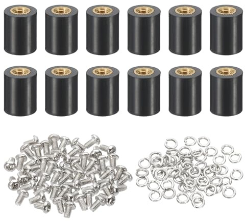 PATIKIL Soporte Espaciador de PCB M3x10mm, 12 Juegos de Soportes de 10mm/0.39 de Altura Para Placa de Circuito Impreso, Columna de Soporte Aislante de Placa de Circuito Plano, Estilo 1