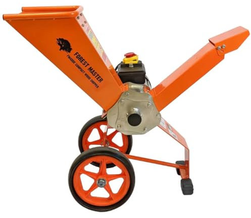 FM4DDE-ADJ 4HP Electric Wood Chipper – Compact, Direct Drive Design with Rotatable Hopper – Chips Wood up to 50mm (2 inches) – Anti-Blocking System for Smooth Chipping (Wood Chipper with Spare Blades)