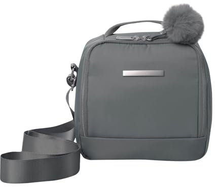 TOTTO - Bolsa Térmica Porta Alimentos 5 L, Modelo Adelaide 2, Bolsa Comida Trabajo con Apertura 180º, Asa de Mano, Conserva Temperatura hasta 5h, Correa Ajustable y Removible, Color Monument Gris