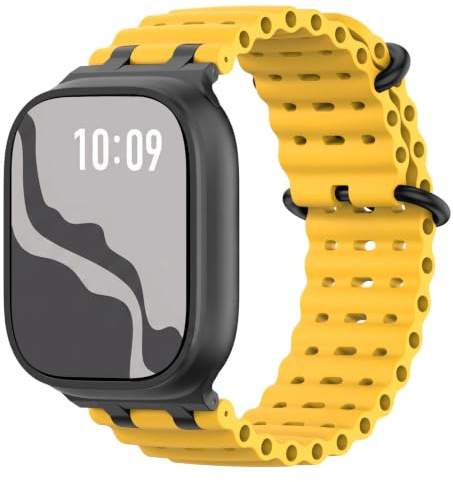 Verbessertes Ocean Armband, Kompatibel mit Apple Watch 42/44/45/46/49 mm | Für iWatch Ultra 3/2/1,S11/10/9/8/7/6/5/4,SE3/2/1,für Damen und Herren,Metallverschluss,Silikon,Sportarmband,Zweifarbig