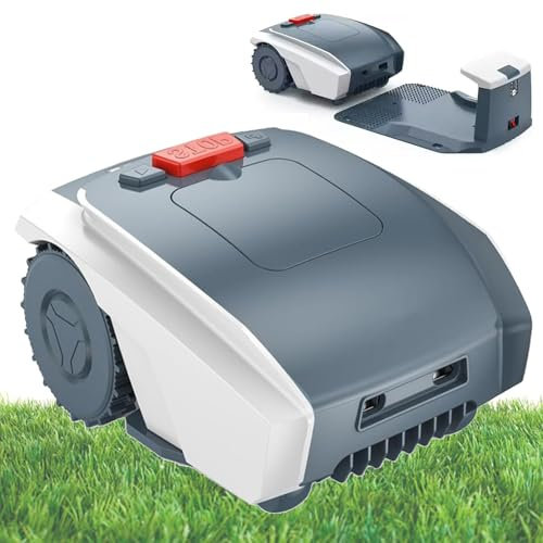 VNATWGOO Robot Tagliaerba Impermeabile Ipx5, Tagliaerba Automatico, con Evitamento Ostacoli, Robot Tagliaerba Controllato da App, per Giardino Prato
