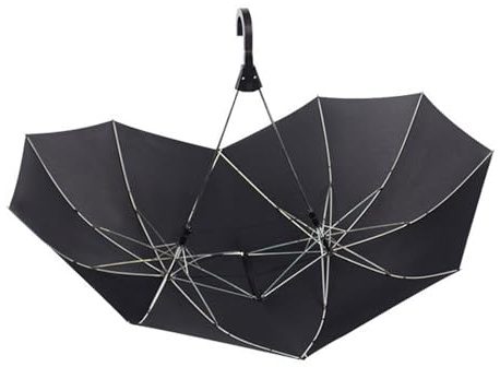 Xuanxi Parapluie automatique pour couple avec ouverture/fermeture facile Parapluie coupe-vent Conceptions pour 2 Personnes Canopées