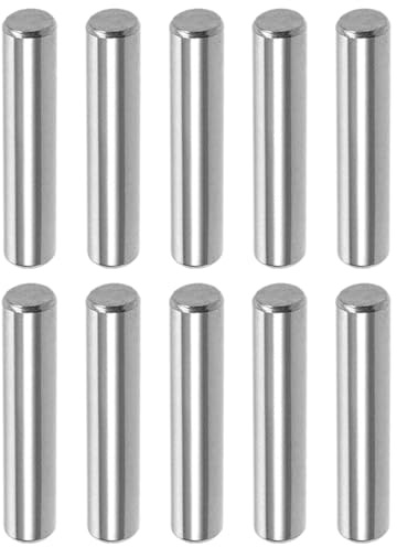 10 Pcs 6 mm x 30 mm Dowel Pins, 316L Stainless Steel Cylindrical Dowel Pins Shelf Support Peg Pin Rod Fasten Elements Metal Shelf Pegs Silver Tone